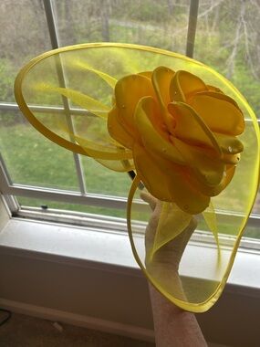Yellow Floral Fascinator Headband - Women's Accessories